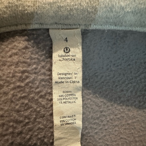 Lululemon light grey/metallic scuba hoodie size 4 - Picture 5 of 5